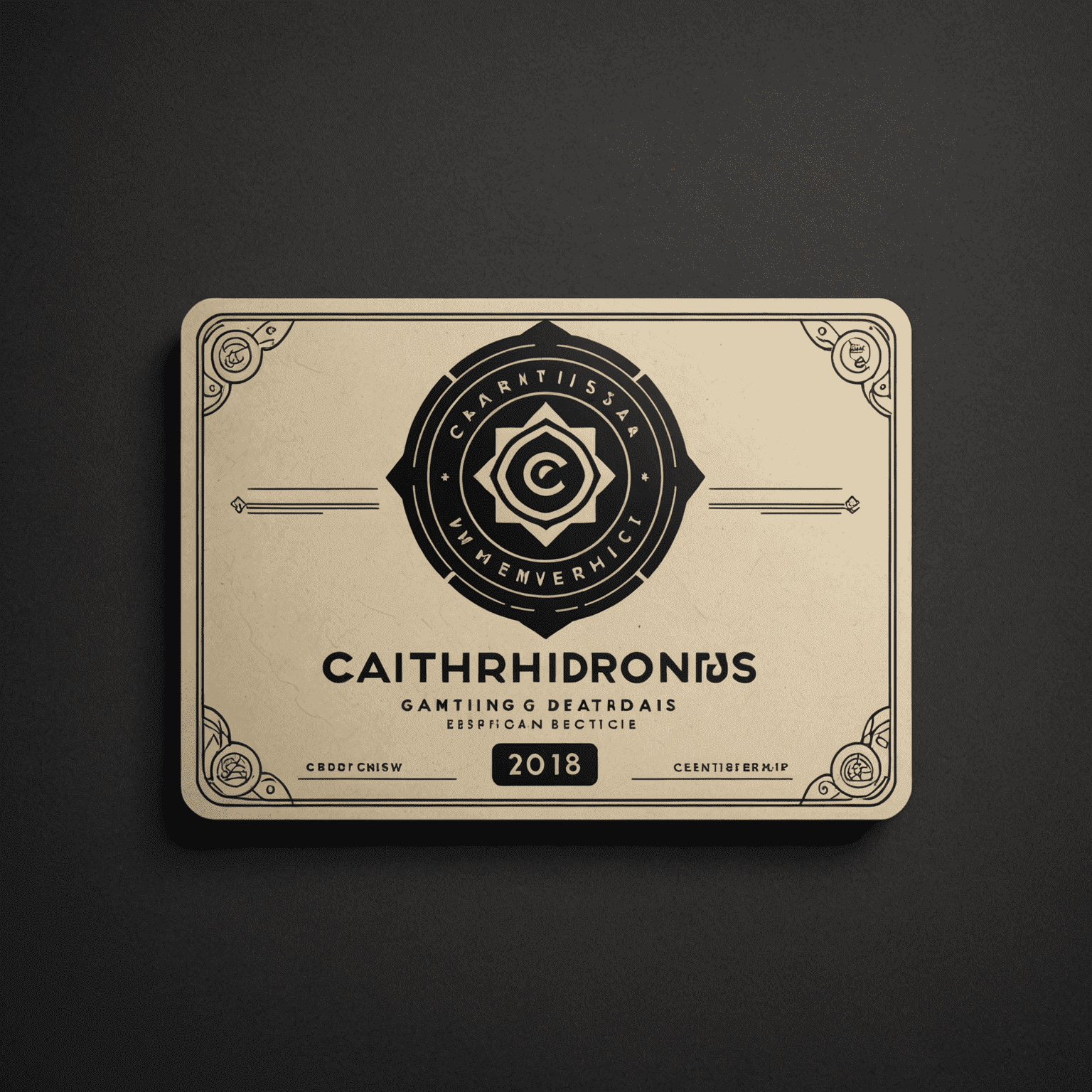 A stylized membership card with Catharsis Gaming Club logo and various tier levels displayed